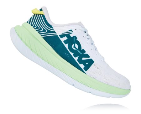 Hoka One One Carbon X Moški Road Tekaški Čevlji Zelena Siva / Bela SI-016738C